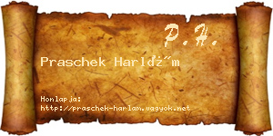 Praschek Harlám névjegykártya